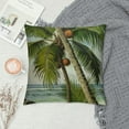 thumbnail image 2 of Chilfamy  Tropical Palm Tree Throw Pillow Covers Vintage Green Decorative Pillows Case Outdoor Cushion Covers for Couch Sofa Bed Home Decor White, 2 of 5
