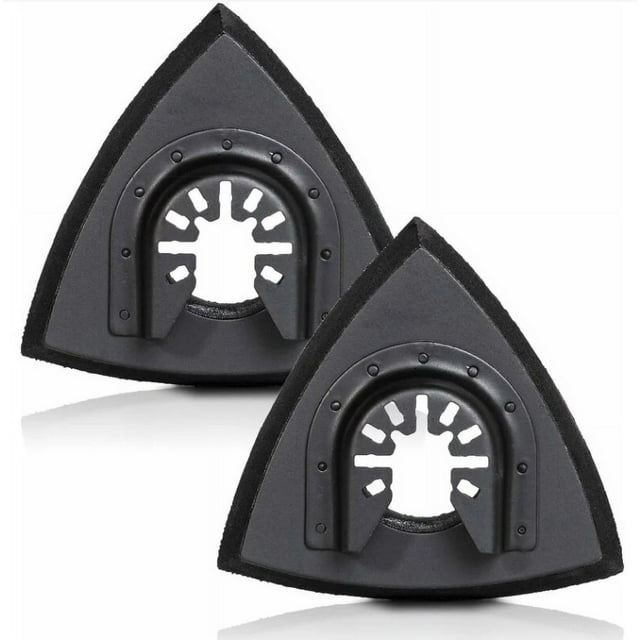 Almohadillas de lijado triangulares universales, correa de velcro, para multiherramienta oscilante para lijado de madera, 2 uds.