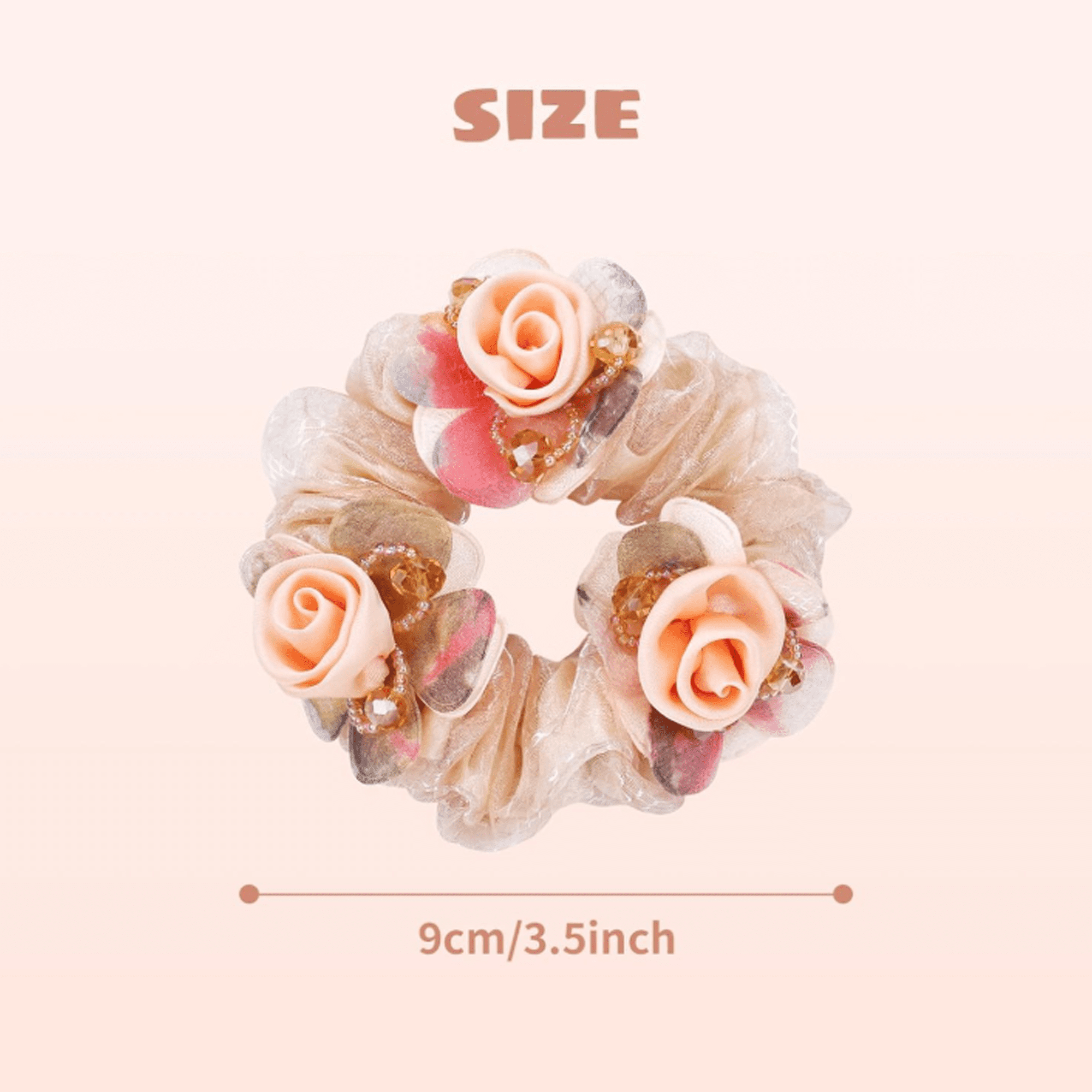 7 Pcs Hair Scrunchies Mesh Elastics Hair Bands Scrunchy Hair Ties Ropes Scrunchie with 10pcs U-shaped Clip for Women Girls Hair Accessories