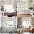 thumbnail image 6 of Red Yellow Green Diamond Valances for Windows, Rod Pocket Kitchen Valance Curtains - Soft & Washable Small Window Treatment for Living Room, Bathroom, Modern Geometric Mid Century Linen 42x12inch, 6 of 9