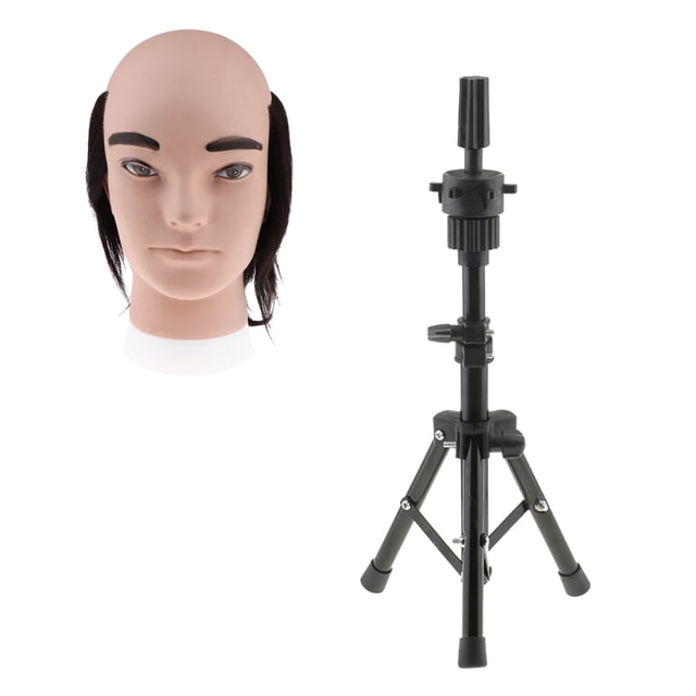 Cabeza de maniquí de cabello suave sin , maniquí de cosmetología reutilizable, cabeza de tejer para entrenamiento de