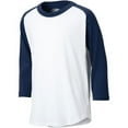 thumbnail image 2 of Rawlings Sporting Goods Rawlings Youth 3/4 Sleeve Baseball Training Shirt Navy M, 2 of 3