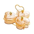 thumbnail image 2 of Bandejas divididas placas de bocadillos en forma de corazón bandejas decorativas de condimentos nueces para servir platos para disfrutar de frutas de Naranja 3 tazones, 2 of 8
