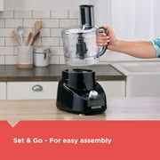 Black+Decker 3-in-1 Easy Assembly 8-Cup Food Processor, Black, FP4150B