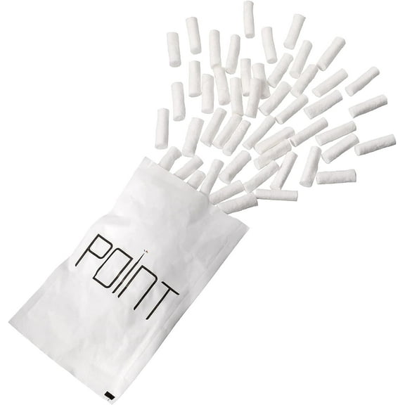 POINT Nose Bleed Stopper - Cotton Nosebleed Plugs for Adults - Extra Absorbent Blood Clotting Cotton Rolls for The Nose (50 Count)
