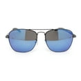 thumbnail image 2 of Mens Classic Rectangle Officer Air Force Pilot Metal Sunglasses Gunmetal - Blue Mirror, 2 of 4
