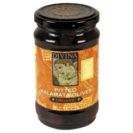 Divina, Olives, Organic Kalamata Pitted, 10.2 Oz.