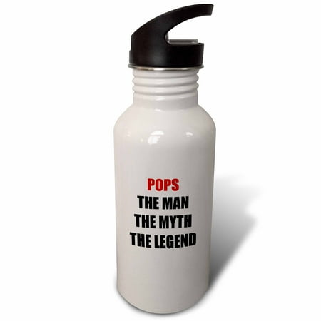 

3dRose POPS The Man The Myth The Legend Sports Water Bottle 21oz