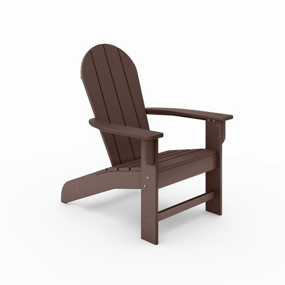 Outdoor Adirondack Chair – Classic Style for Pool, Patio, Garden | Walnut Brown | HDPE Poly Lumber