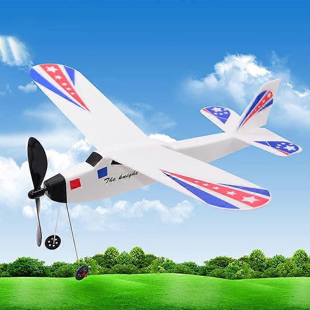 DIY Airplane Model Hand Throw Toys Flying Glider Rubber