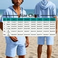 thumbnail image 3 of GERsome Men's 2 Piece Lounge Sets Hoodie Short Sleeve Tops and Shorts Loungewear Summer Beach Vacation Matching Outfits S-3XL, 3 of 9