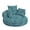 Teal Blue, variant on Villeston Oversized Chenille Bean Bag Chair with Throw Pillows for Livingroom,Teal Blue