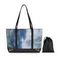 thumbnail image 7 of FORMRS Canvas Laptop Tote Bag for Women with 15.6" Computer Compartments Shoulder Handbag, Plants and River, 7 of 7
