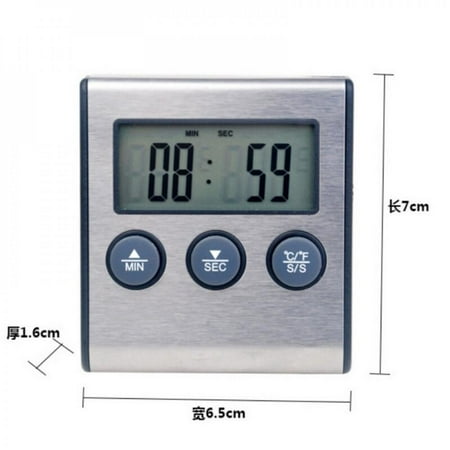 

SweetCandy 1pc Kitchen food thermometer With Timer Stainless steel Kitchen Food Cooking Meat BBQ Thermometer Materials kitchen Accessories
