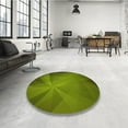 thumbnail image 3 of Ahgly Company Indoor Round Patterned Seaweed Green Area Rugs, 7' Round, 3 of 6