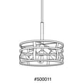 thumbnail image 4 of Progress Lighting Remix 3-Light Pendant, Steel, Graphite, Open Cage Design, Brushed Nickel Accents, Canopy Included, 4 of 6
