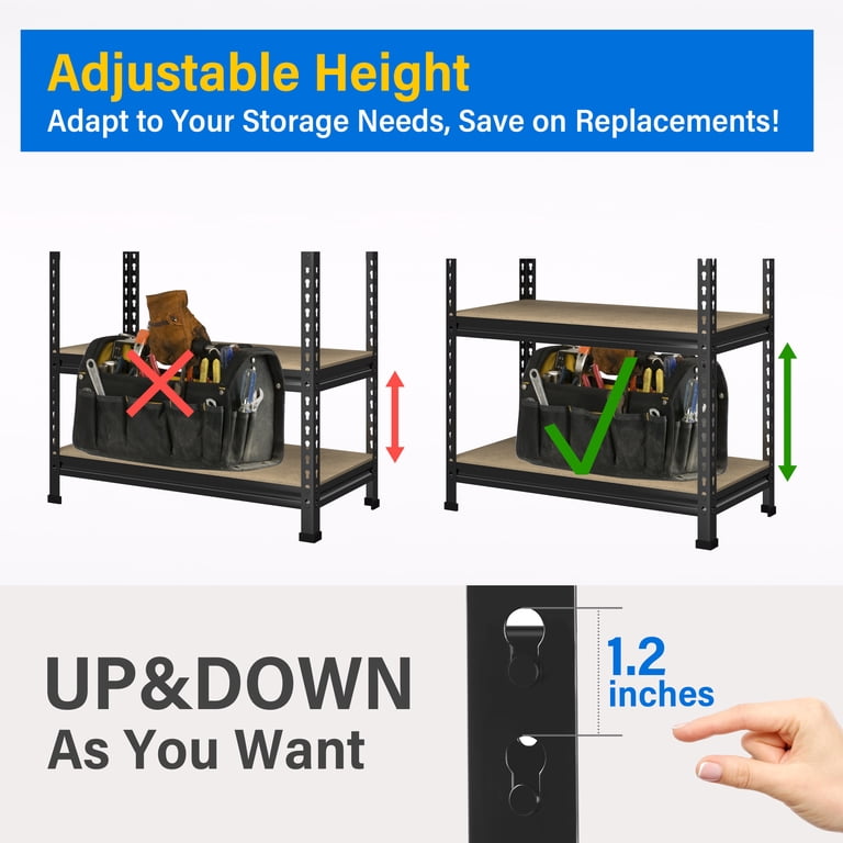 TrumanPick 5-Tier Metal Storage Shelves, 1325 lbs Capacity photo 5