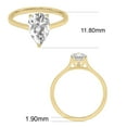 thumbnail image 4 of 14K Yellow Gold Pear Shape Lab Grown Diamond Cathedral Solitaire Engagement Ring - 2 Carat (Ring Size: 5), 4 of 4