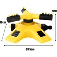 thumbnail image 2 of Aspersor de jardín, boquilla de riego ajustable, aspersor de césped automático giratorio de 360°, aspersor de riego automático de jardín para campo de verduras de jardín de césped (amarillo) Ormromra ZSY-1196, 2 of 5