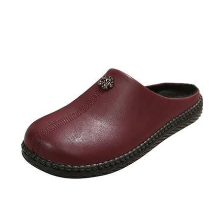 

fvwitlyh Slippers for Women Fuzzy Slippers Sandals Leopard Ladies Fashion Retro Solid Color Womens Soft Plush Lightweight House Slippers