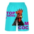 thumbnail image 5 of Iyufng Mens Shorts with Pockets Men's Shorts Drawstring,Men's Flame Printing Special Rooster Print Beach Casual Trouser Shorts Pant, 5 of 5