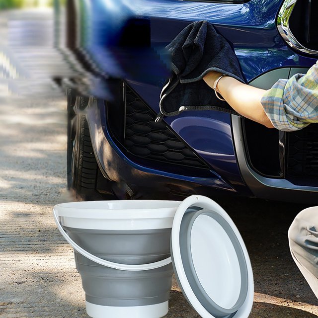 WIFKLSIIPG Portable Foldable Water Bucket & Wash Basin Set – for Camping Travel and Outdoor Adventures – & Space Saving Design