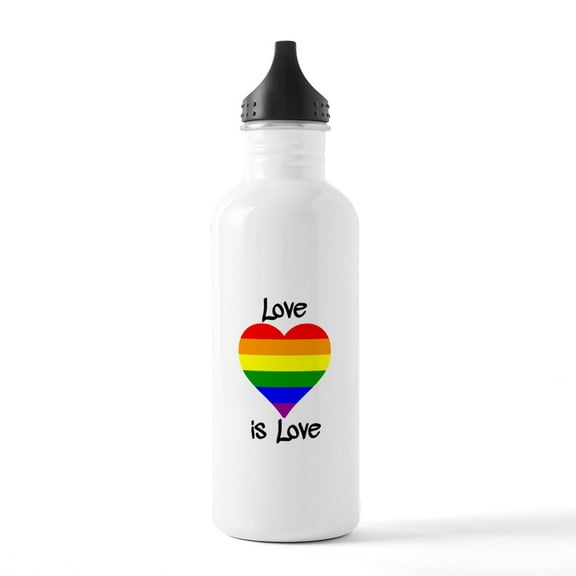 CafePress - Love Is Love Water Bottle - Stainless Steel Water Bottle, Sports Bottle, 1.0L