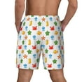 thumbnail image 4 of Uemuo Undersea Animals Pattern Mens Swim Trunks Quick Dry Board Shorts with Mesh Lining, Stretch Beach Shorts Quick Dry No-Chafing Board Shorts-Large, 4 of 9