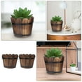 thumbnail image 4 of Miangastore 2Pcs Barrel Planter with Wave Edge for Window Sill 4.72X4.72X3.93in, 4 of 9