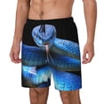 thumbnail image 2 of Uemuo Blue Viper Snake 2 Pattern Mens Swim Trunks Quick Dry Board Shorts with Mesh Lining, Stretch Beach Shorts Quick Dry No-Chafing Board Shorts-, 2 of 9