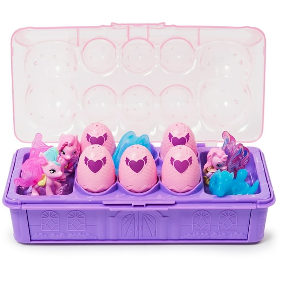 Hatchimals CollEGGtibles, Unicorn Family Carton with Secret Playset