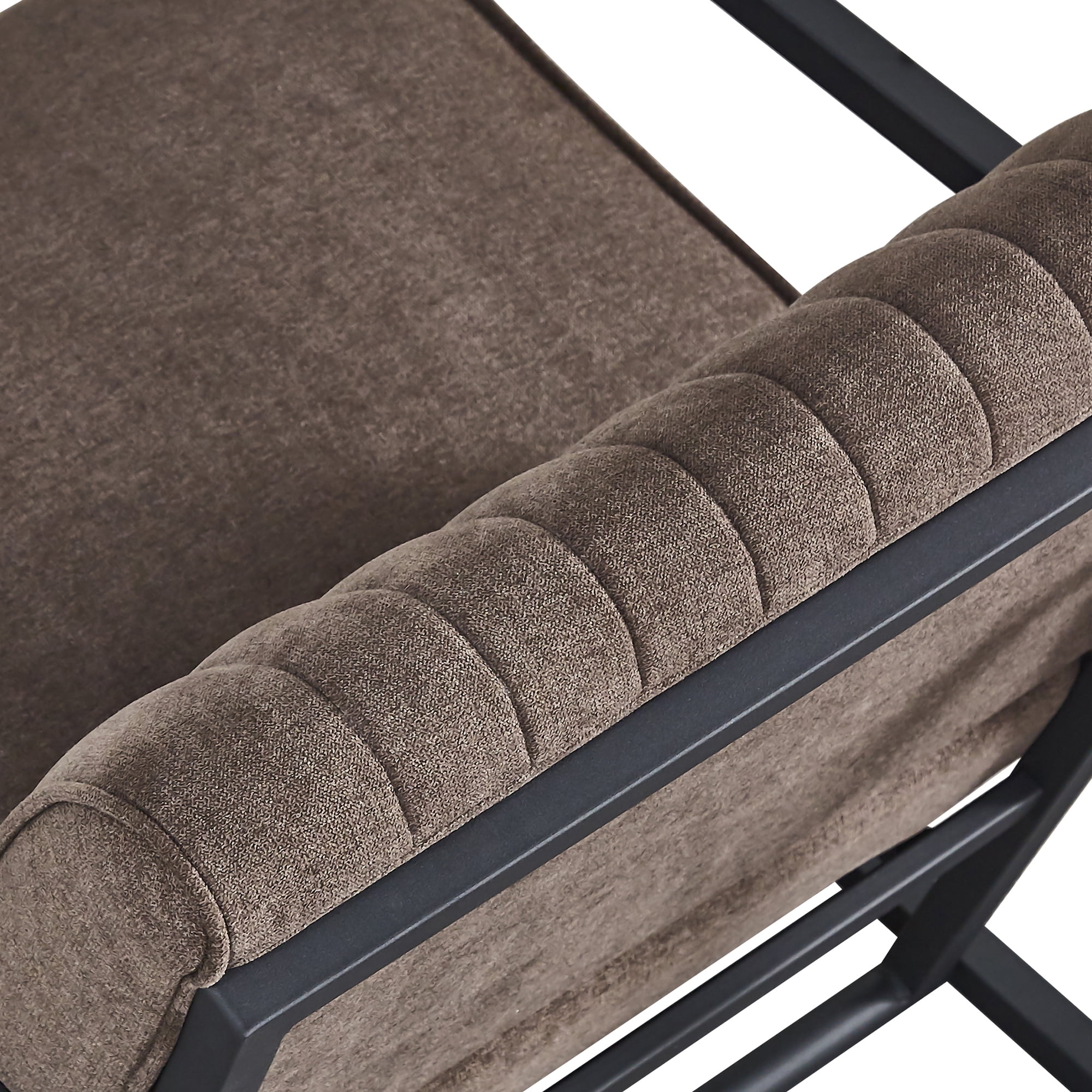 Kadyn Arm Chair, Single Sofa Chairs for Bedroom, Fabric Armchair for Living Room, Brown