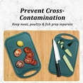 thumbnail image 5 of Bestdin Cutting Boards Set, 3 Pieces BPA Free Chopping Board, Plastic Cutting Board with Easy Grip Handle, Non-porous Meat Cutting Board, Dishwasher Safe, Green, 5 of 6