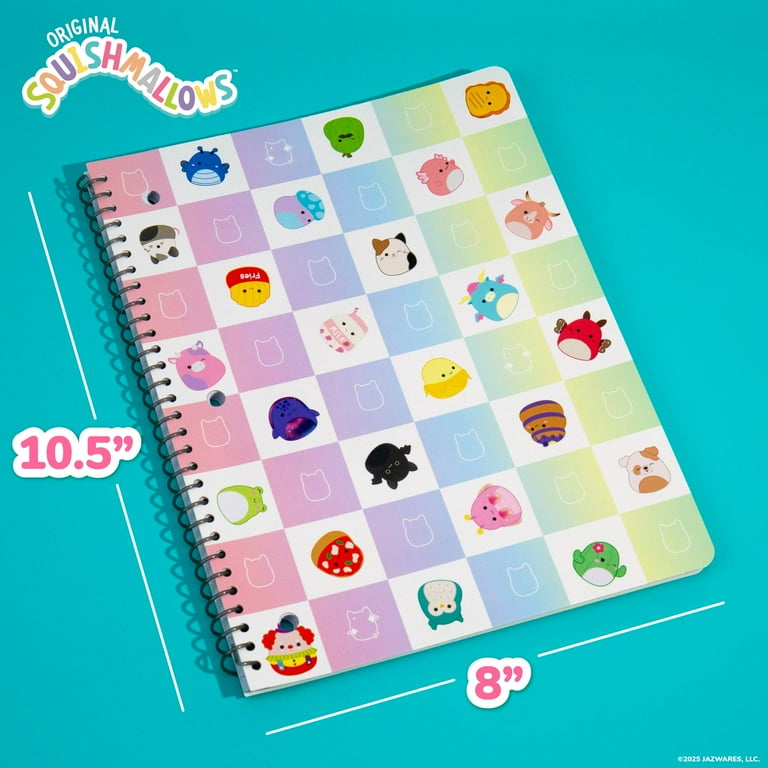 Original Squishmallows Spiral Notebook, 70 Wide Ruled Pages