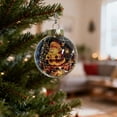 thumbnail image 5 of Light‑Up Christmas Mini Scene Ornament, Santa Claus Acrylic Hanging Pendant, Glowing Festive Tree Decoration For Holiday Home Xmas Party Decor, 5 of 6