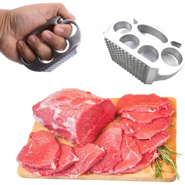 Martillo para carne de aleación de zinc y aluminio, utensilios de cocina creativos, anillo para martillo de carne