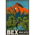 thumbnail image 2 of Aime-Felix Nicollerat 13x18 Black Ornate Wood Framed Double Matted Museum Art Print Titled - Bex Brine Baths, 2 of 5