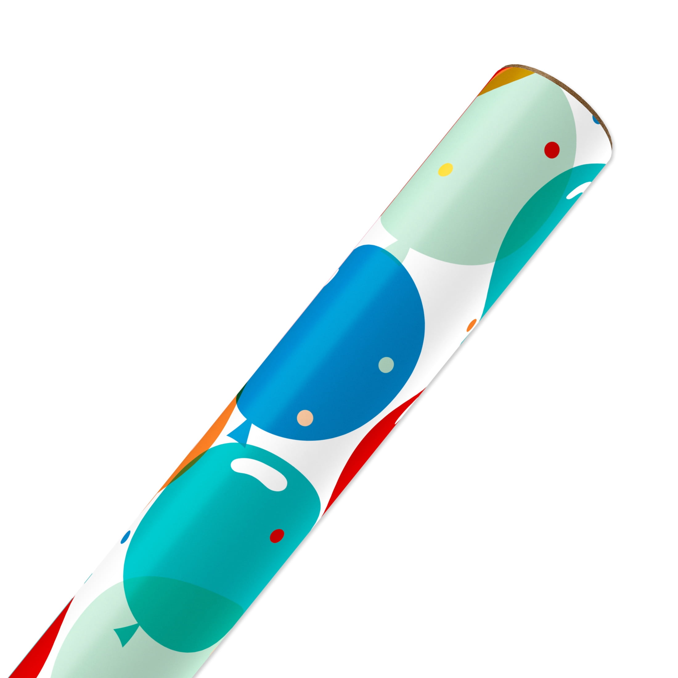 American Greetings 30 in. x 96 in. Birthday Wrapping Paper, Colorful Balloons (1-Roll, 20 Sq. ft.)