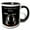 Black/White, variant on 3drose, Funny Cute Penguins Penn and Gwyn Name Pun Cartoon, 11oz Mug