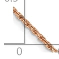 thumbnail image 5 of 14K Rose Gold 1.5mm Diamond Cut Rope Chain Anklet, 5 of 5