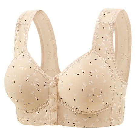 Juslio Minimizer Bras for Women Full Coverage Athletic Wirefree Comfortable Solid Vest Breasted Bra