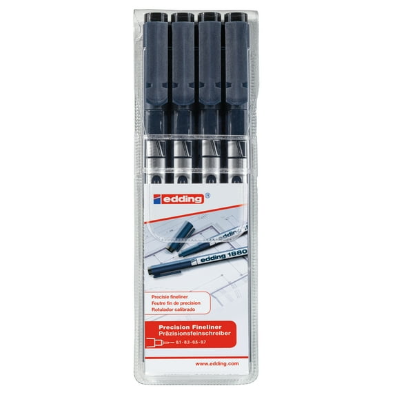 edding 1880 Drawliner Pen Set, 4-Pens