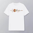 thumbnail image 2 of Tiweut Womens Casual Tops Retro Heartbeat Guitar Graphic Short Sleeve Round Neck T-Shirt,White,XL, 2 of 4