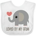 thumbnail image 3 of Inktastic Loved by My Gram Grandchild Boys or Girls Baby Bib, 3 of 4