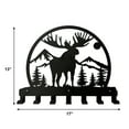 thumbnail image 2 of Deer Silhouette Design Metal Hooks Wall Decor, 7-Hook Animal-Themed Storage Wall Hook for Entryway Organizer 13" H, 2 of 7