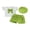 Green, variant on BemeyourBBs Toddler Baby Girl 2 Peice Skirts Set Cute Summer Fall Clothes Vintage Little Girls Short Sleeve 3D Bowknot T-Shirt Skorts Shorts Beret Hat