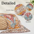 thumbnail image 3 of Vintage Ethnic Pillow Covers 16"x24", Boho Tribes Modern Orange Middle Century Soft Brushed Microfiber Breathable Throw Pillow Covers, Pillowcase with Zipper for Couch Sofa Bedroom Living Room, 3 of 9