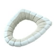 thumbnail image 1 of Knitted Toilet Seat Cover | Color Block Toilet Cushion | Winter Warm Toilet Seat Pad | Soft and Cozy Bathroom Accessory for Cold Weather Comfort | Machine Washable Toilet Seat Cover for Home Use, 1 of 5