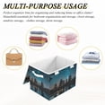 thumbnail image 7 of Strarry Sky Lake Storage Basket for Shelves Foldable Container Organizer for Organizing Toys Clothes Books with Handles, 7 of 7