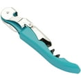 thumbnail image 4 of Fabrications Double Hinged Restaurant Waiter Quality Compact Corkscrew with Foil Cutter, Teal, 4 of 6